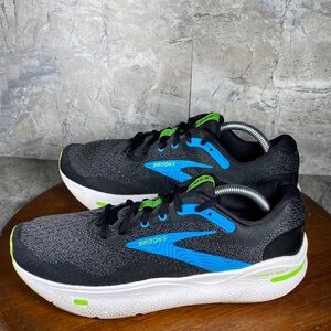 Brooks Ghost Max Men’s Size 10 (2E) Black/Blue Athletic Running Shoes